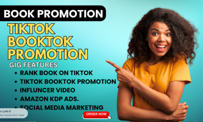 I will do viral BookTok video, TikTok eBook promotion influencer video, KDP marketing