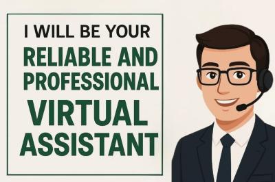 I will be your Data Entry Specialist and Web Research Expert, Virtual Assistant