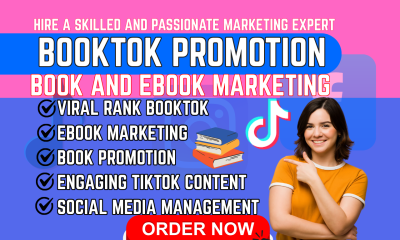 I will do BookTok Book Promotion Ebook Marketing TikTok Book Promotion Influencer Video
