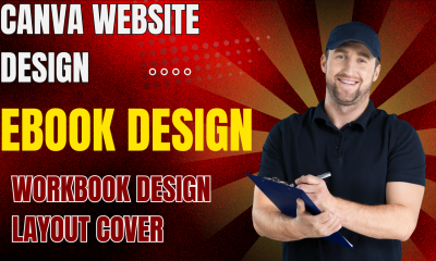 I will Canva eBook Design, Canva Workbook Design, Canva Website & Landing Page