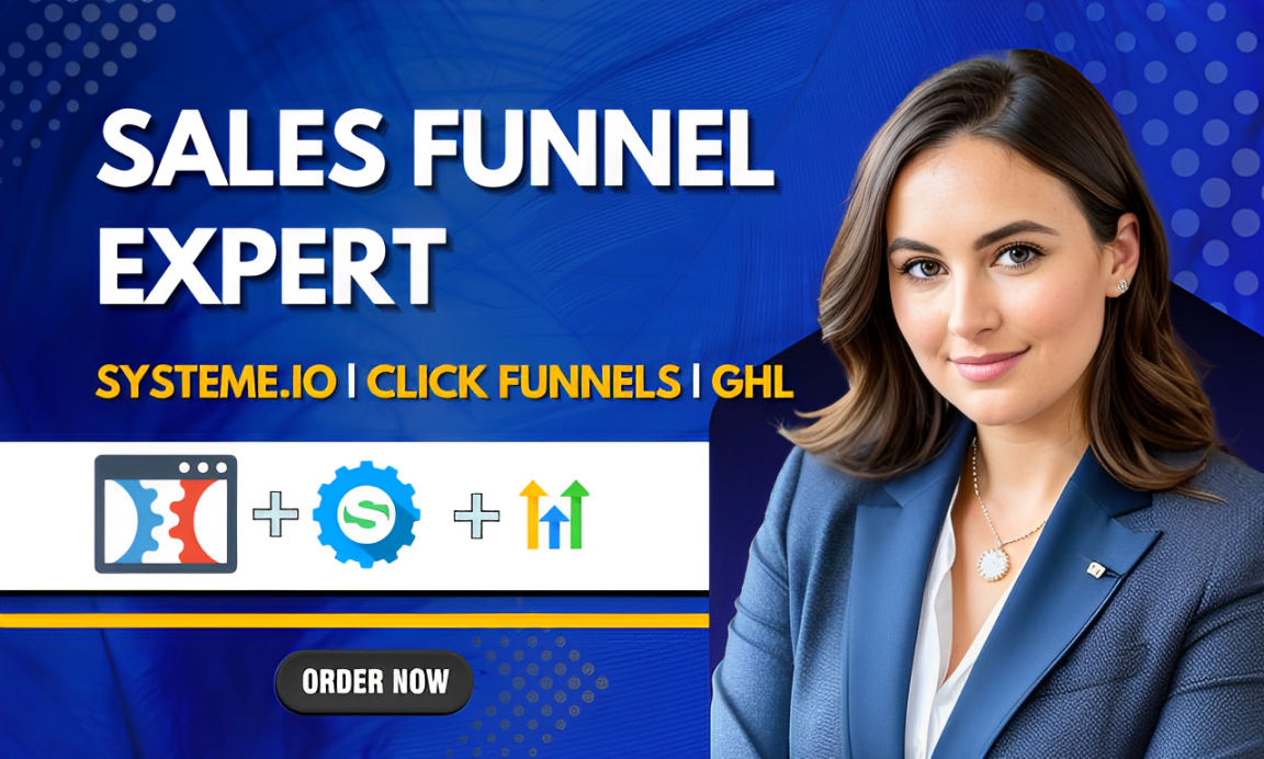 I will build high converting Systeme.io or GoHighLevel funnel and landing page
