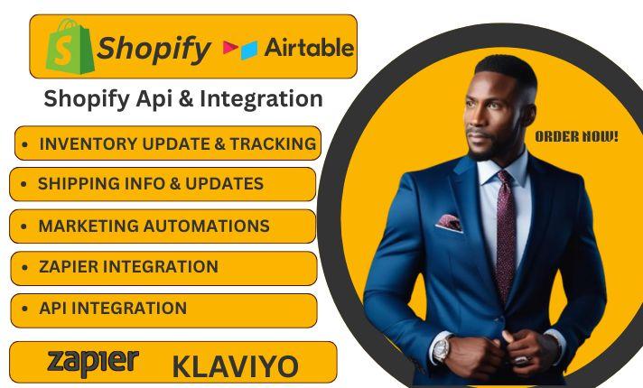 I will Airtable API Shopify Klaviyo GoogleSheet Make Zapier Automation