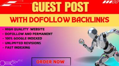 I Will Do a Guest Post with Dofollow Backlinks on High DA Sites