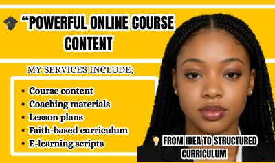I Will Write Online Course Content and Lessons for Your Training or Coaching Program