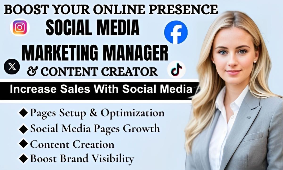 I will be your Social Media Manager, Instagram Marketing Manager and Instagram Growth