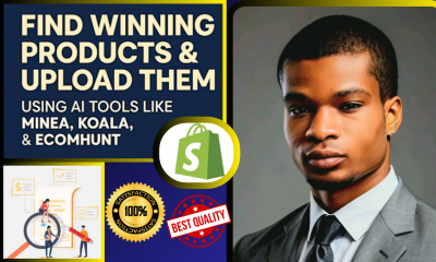 I will find winning dropshipping products using AI tools like Minea Koala and Ecomhunt