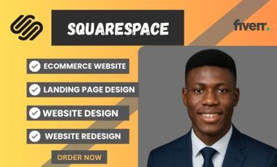 I will build Squarespace landing page, Squarespace design or redesign, Squarespace SEO