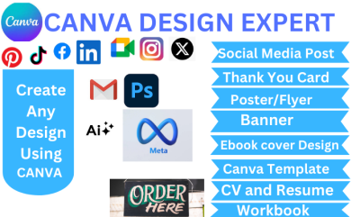 I Will Do Canva Design for Award Certificates, Thank You Cards, Social Media, eBook
