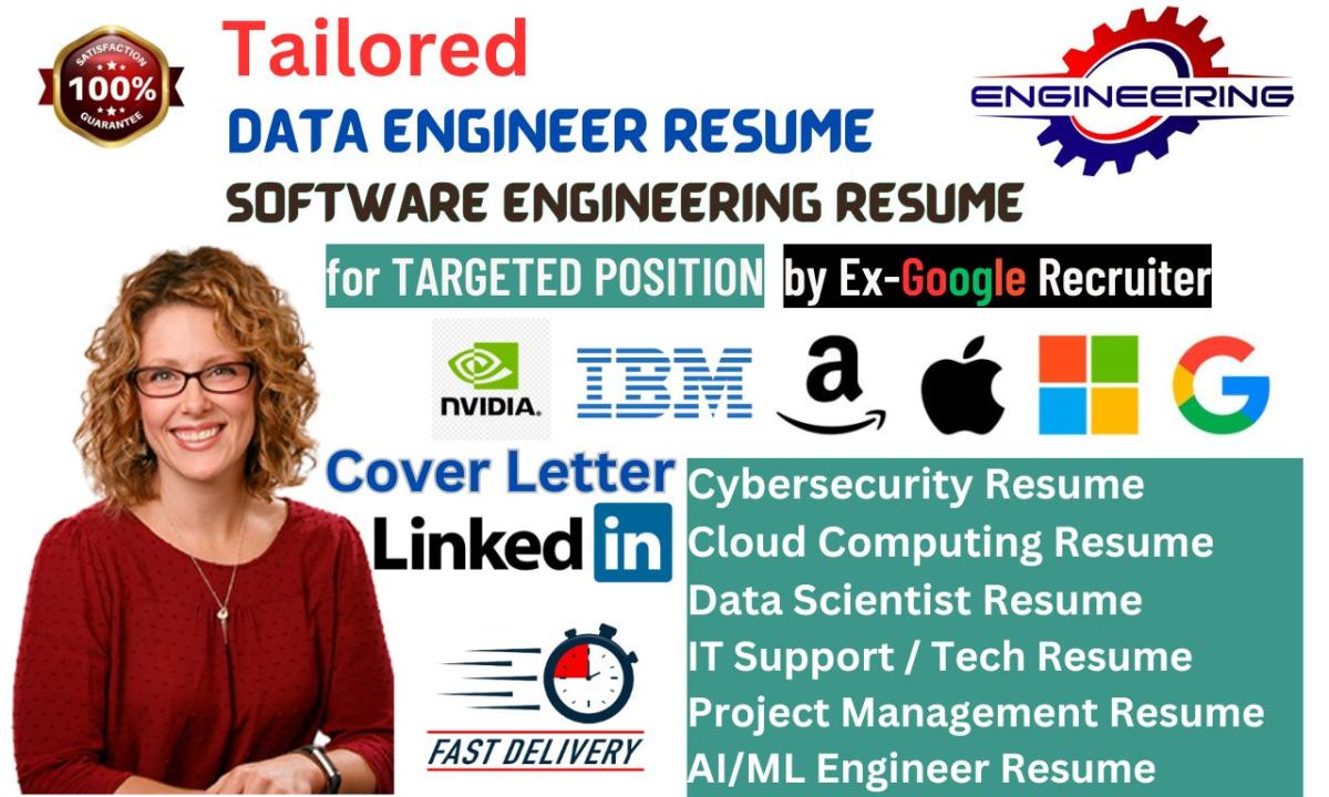 I will ace software engineering resume, data IT engineer resume with ATS format as SHRM