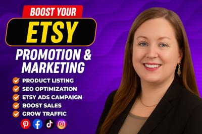 I will do Etsy store promotion and boost sales with targeted audience