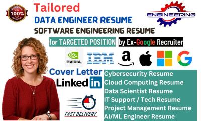 I will ace software engineering resume, data engineer resume with ATS format as SHRM