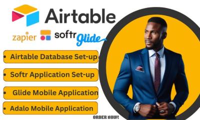 I will setup Airtable Zapier integration, Airtable automation, Softr, Adalo, Glide
