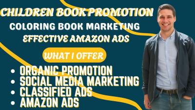 I will do children book promotion, coloring book marketing effective amazon KDP PPC ads