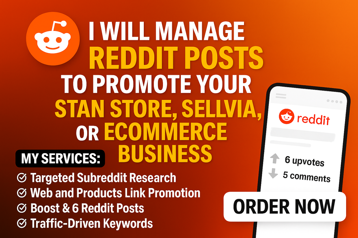 I will manage Reddit post to promote your Stan Store Sellvia Ecommerce Business AI App