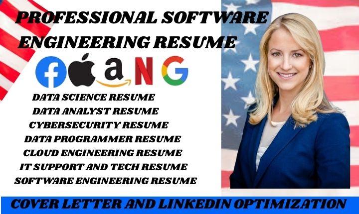 I will write ATS tech resume, software engineer, IT, ATS tech resume