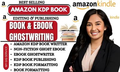 I will ebook ghostwriter, non fiction ebook, KDP book writer ghost book writer