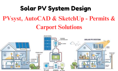 I Will Solar PV System Design, PVsyst, Solar Permit, Solar Carport, AutoCAD, SketchUp