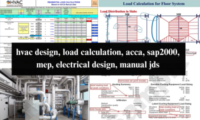 I will HVAC design, load calculation, ACCA, SAP2000, MEP, electrical design, Manual JDS
