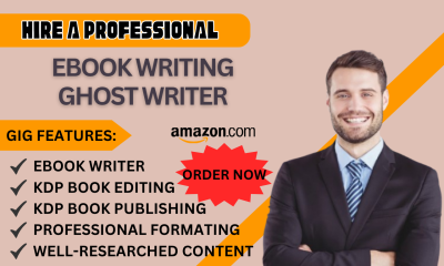 I will ghostwrite your book, ebook, fiction, romance, and more as a professional ghost writer