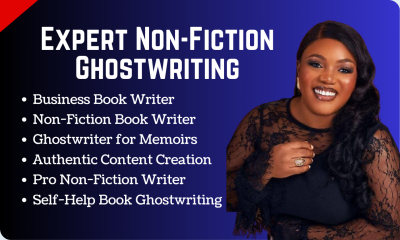 I Will Be Your Ghostwriter or Writer for Non-Fiction Book and Ebook