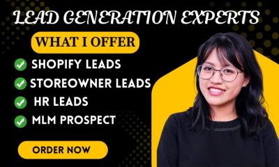I Will Generate High Quality Shopify Store Owners MLM Prospects and HR Leads