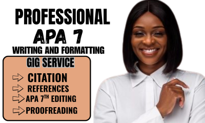 I Will Proofread and Edit Your APA 7 and APA 6 Document in 6 Hours