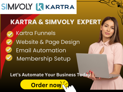 I will build Kartra, Simvoly, Systeme, Carrd, FunnelCockpit, PipelinePro, GetResponse