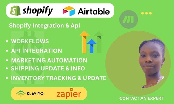 I will automate your Shopify store with Airtable, Zapier, Klaviyo, GHL, and Softr