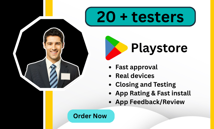 I will provide 12 testers for Google Play closed testing and 20 testers
