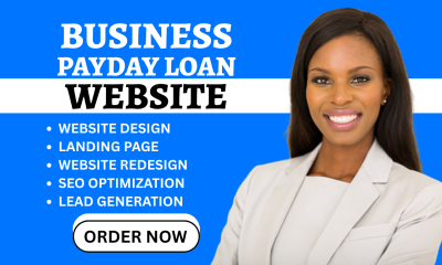 I will build loan website business loan, MCA, payday loan website, mortgage loan website