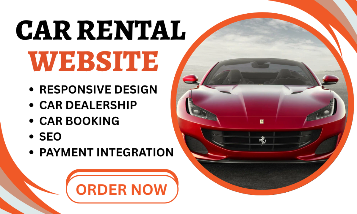 I will design car rental website, car rental booking, car detailing, car rental website
