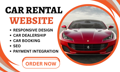 I will design car rental website, car rental booking, car detailing, car rental website