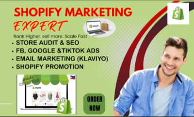 I will boost Shopify store, Shopify marketing, and Shopify sales