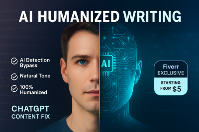 I Will Humanize AI and ChatGPT Content for a Natural Tone