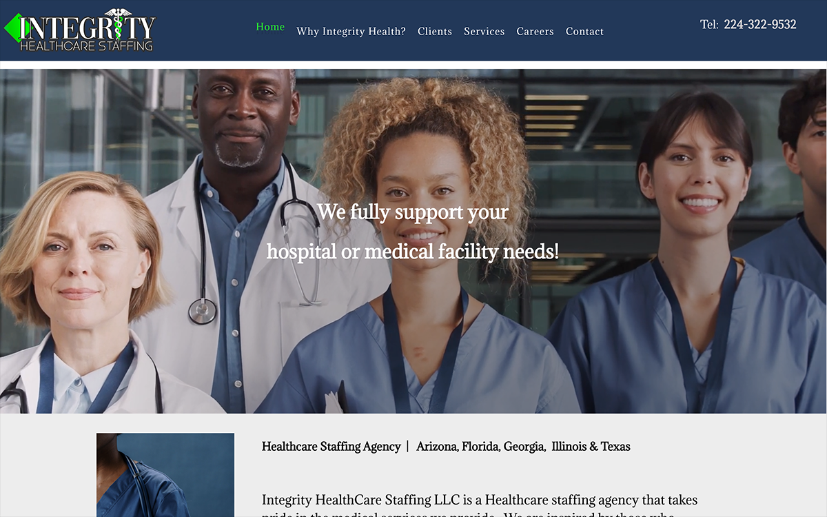 I will build healthcare staffing agency website, recruitment website, and homecare website
