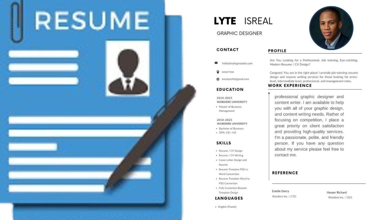 I will a professional job winning resume, CV and cover letter design that stand out
