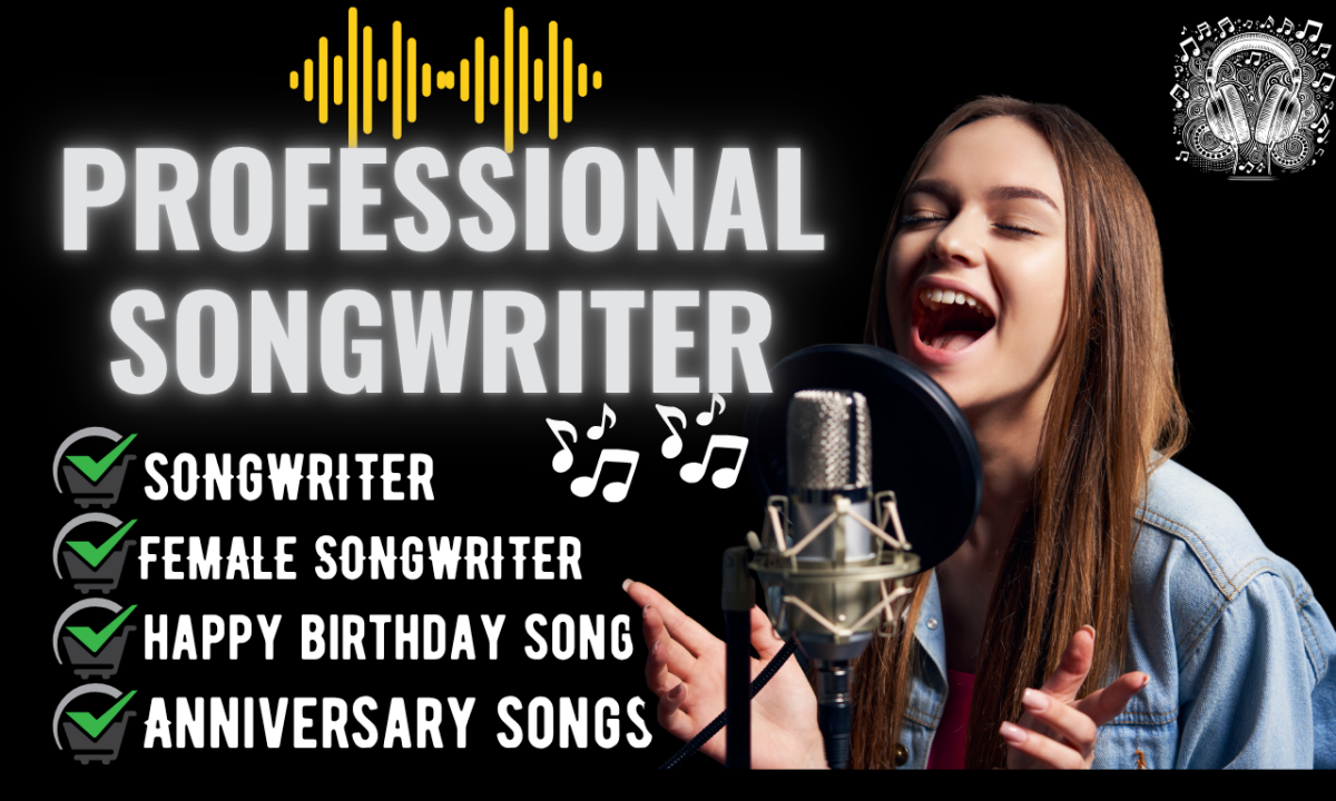 I will be your female singer, love song, birthday, anniversary or wedding songwriter