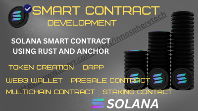I will do Solana smart staking contract development and bug fixing with Rust and Anchor