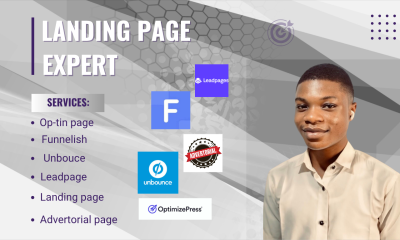 I will clone or build landing page on Funnelish, advertorial page Unbounce, Leadpages