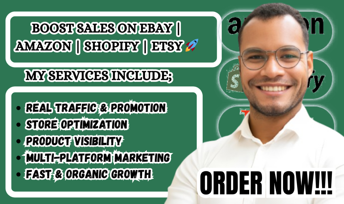 I Will Market and Promote Your eBay, Amazon, Etsy, or Shopify Store