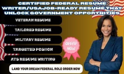 I will write ATS Federal Resume USAJOBS Resume Executive Resume and Resume Writing