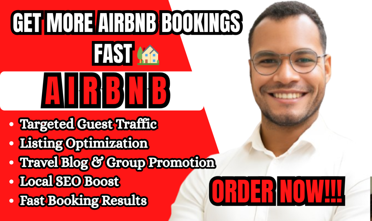 I Will Do Airbnb Promotion and Marketing to Increase Bookings Fast