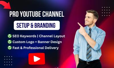 I will create and set up your professional YouTube channel