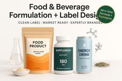 I Will Do Food Formulation and Beverage Packaging and Label Design