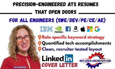 I will ace software engineering resume, data engineer resume with ATS format as SHRM