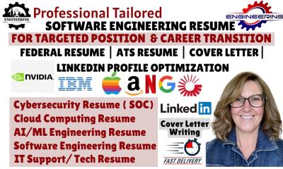 I will write a software engineering resume writing, developer resume ATS tech resume