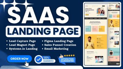 I will design SaaS landing page, Figma landing page, lead capture page, Google Site