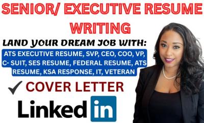 I will write an executive resume, IT, VP, SES, resume writing, and a cover letter