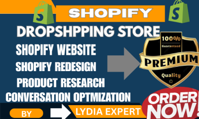 I will design, redesign Shopify store, Shopify dropshipping store, Shopify website