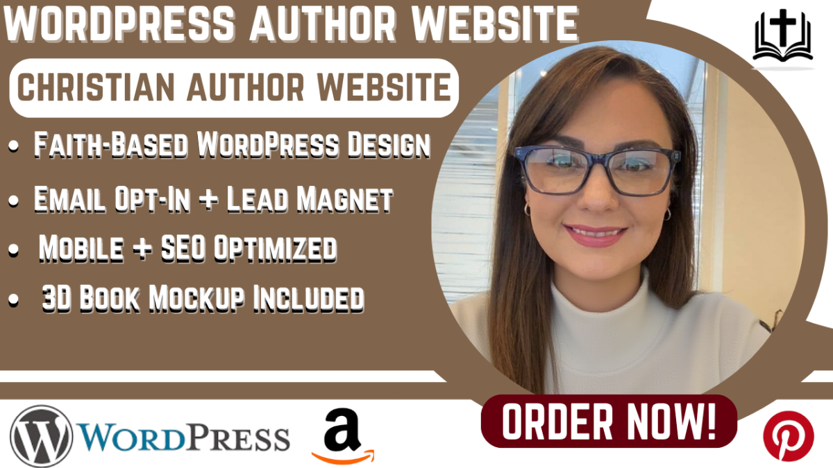 I Will Build a Christian Author WordPress Website or Book Landing Page